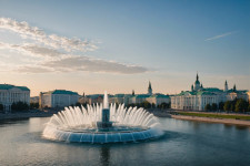 Инновационный плавающий фонтан в Казани от Aquabrand